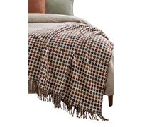 Homescapes Pure Handmade 100% Wool Bohemia Bed & Sofa Throw Blanket Multi