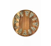 Homescapes Pure Handmade Acacia Wood Lazy Susan, Winter Forest - 35 Cm In Natural Natural