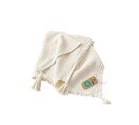 HOMESCAPES Muslin Cotton Throw Blanket, Breathable and Lightweight, Soft All Season Sofa Blanket, Bed Throw, 127 x 180 cm (50" x 70") 100% Cotton, Cloud Off White
