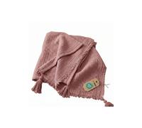HOMESCAPES Muslin Cotton Throw Blanket, Breathable and Lightweight, Soft All Season Sofa Blanket, Bed Throw, 127 x 180 cm (50" x 70") 100% Cotton, Rose Pink