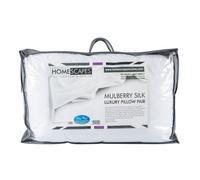 Homescapes Pure Mulberry Silk Blend Pillow Pair With 100% Cotton Casing