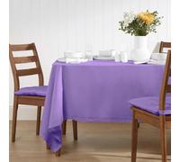 Homescapes Purple Cotton Square Tablecloth 137 X 137 Cm
