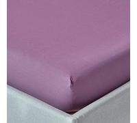 HOMESCAPES Purple Grape Deep Fitted Sheet (12”) Super King 200 TC 400 Thread Count Equivalent Pure Egyptian Cotton Bed Sheet with Fully Elasticated Skirt