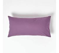 HOMESCAPES Purple Grape Pure Egyptian Cotton Euro Size Pillowcase 40 x 80 cm 200 TC 400 Thread Count Percale Equivalent Pillow Case with Zip Pack of 2