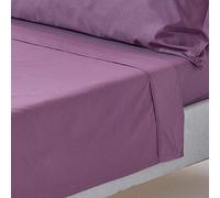HOMESCAPES Purple Grape Pure Egyptian Cotton Flat Sheet Double 200 TC 400 Thread Count Equivalent Bed Sheet