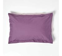 HOMESCAPES Purple Grape Pure Egyptian Cotton Oxford Pillowcase Standard Size 200 TC 400 Thread Count Percale Equivalent Pillow Case Pack of 4