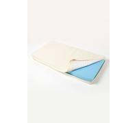 HOMESCAPES Soft Quilted Cushion Cover for 2-Seater Orthopaedic Sofa Armchair Booster Cushion, 100% Cotton Washable Rectangle Cover with Zip, 100 x 50 x 10cm - Cream