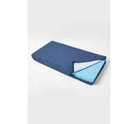 HOMESCAPES Soft Quilted Cushion Cover for 2-Seater Orthopaedic Sofa Armchair Booster Cushion, 100% Cotton Washable Rectangle Cover with Zip, 100 x 50 x 10cm - Cream