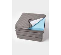 HOMESCAPES Soft Quilted Cushion Cover for 3-Seater Orthopaedic Sofa Armchair Booster Cushion, 100% Cotton Washable Rectangle Cover with Zip, 150 x 50 x 10cm - Charcoal Grey