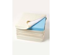 Homescapes Quilted Cotton 3 Seater Orthopaedic Booster Cushion Cover In Cream Cream One Size