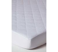 HOMESCAPES Cotton Rich Quilted Small Double Mattress Protector Oeko-Tex Certified Hypoallergenic with Fully Elasticated 25 cm Deep Thick Stretch Fabric Skirt