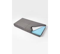 HOMESCAPES Soft Quilted Cushion Cover for 2-Seater Orthopaedic Sofa Armchair Booster Cushion, 100% Polyester Washable Rectangle Cover with Zip, 100 x 50 x 10cm - Grey