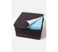 Homescapes Quilted Polyester 3 Seater Orthopaedic Booster Cushion Cover In Black Black