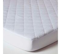 HOMESCAPES Deep Quilted 160 x 200 cm Euro King Waterproof Mattress Protector Oeko-Tex Hypoallergenic & Washable Mattress Topper with Fully Elasticated 30 cm Deep Stretch Fabric Skirt