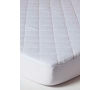 Homescapes Quilted Waterproof Mattress Protector Euro Size In White White