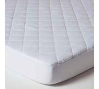 HOMESCAPES Deep Quilted Small Double Waterproof Mattress Protector Oeko-Tex Hypoallergenic & Washable Mattress Topper with Fully Elasticated 30 cm Deep Thick Stretch Fabric Skirt