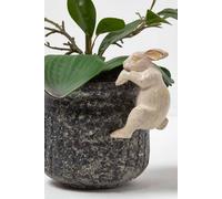 Homescapes Rabbit Pot Hangers - Pot Decoration In White White One Size
