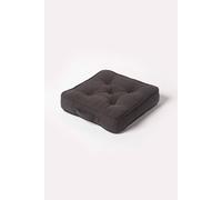 Homescapes Rajput Ribbed Cotton Floor Cushion In Black Black