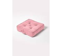 Homescapes Rajput Ribbed Cotton Floor Cushion In Pink Pink