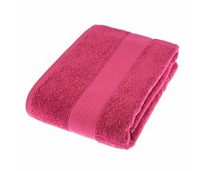 HOMESCAPES Raspberry Pink Turkish Cotton Bath Sheet Super Soft Thick & Absorbent 500 GSM Towel Heavy Weight for everyday Luxury