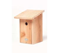Homescapes Real Wood Great Tit Bird Box House In Beige Beige