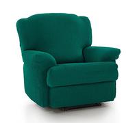 Recliner Seat 'Iris' Armchair Cover Elasticated Slipcover Protector Homescapes Green One Size