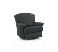 HOMESCAPES Recliner 'Iris' Armchair Cover Elastic Easy Fit Soft Couch Slipcover to fit Armchair Size 70-90 cm Stretch Fitted Protector, Charcoal Grey