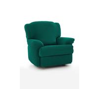 Homescapes Recliner Seat 'iris' Armchair Cover Elasticated Slipcover Protector In Green Green One Size