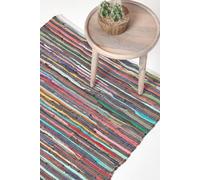 Recycled Cotton Chindi Rug Homescapes Multi 120cm x 180cm