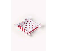 Red Hearts Reversible Bread Basket Homescapes Red One Size