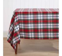 Homescapes Red Macduff Tartan Christmas Tablecloth 137 X 178 Cm
