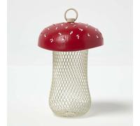 Red Mushroom Hanging Bird Feeder Homescapes Red One Size