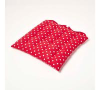 Homescapes Seat Pad Red Polka Dot – 100% Cotton, Button Straps, 40 x 40 cm, One Size