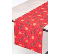 Homescapes Red Reindeer Christmas Table Runner 35 X 250 Cm Red
