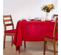 (178 x 300 cm, Red) Plain Cotton Tablecloth