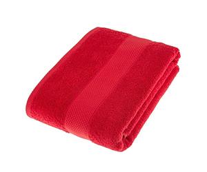 HOMESCAPES Red Turkish Cotton Bath Sheet Super Soft Thick & Absorbent 500 GSM Towel Heavy Weight for everyday Luxury