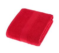 500 GSM Turkish Cotton Towel Soft, Absorbent & Quick-Drying Homescapes Red Bath Towel
