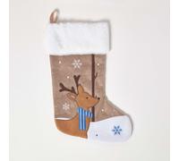 Homescapes Reindeer Christmas Stocking