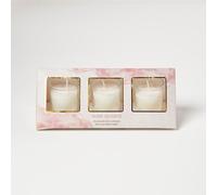 Homescapes Rose Quartz Scented Candle Set, Pack Of 3
