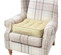 Homescapes Sage Green Cotton Armchair Booster Cushion