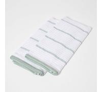 Homescapes Sage Green Cotton Tea Towel Set Of Two