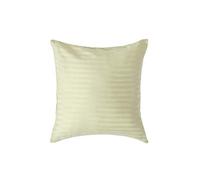 HOMESCAPES Sage Green Pure Egyptian Cotton Euro Size Pillowcase 40 x 40 cm 330 TC 500 Thread Count Percale Equivalent Satin Stripe Pillow Case with Zip Pack of 4