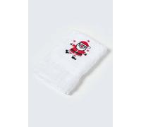 Santa Embroidered 100% Cotton Small Christmas Towel Homescapes White Hand Towel