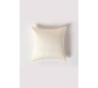 HOMESCAPES Cream Organic Cotton Euro Size Pillowcase 40 x 40 cm 400TC 600 Thread Count Equivalent Pillow Case with Zip