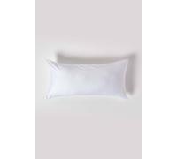 HOMESCAPES White Organic Cotton Euro Size Pillowcase 40 x 80 cm 400TC 600 Thread Count Equivalent Pillow Case with Zip
