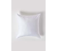 Homescapes Sateen Cotton Continental Pillowcase 400 TC, 60 x 60 cm in White Homescapes White 60 x 60 cm