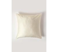 Homescapes Sateen Cotton Continental Pillowcase 400 TC, 80 x 80 cm in Cream Homescapes Cream 80 x 80 cm