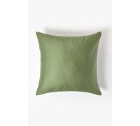 Homescapes Sateen Cotton Continental Pillowcase 400 TC, 80 x 80 cm in Green Homescapes Green 80 x 80 cm