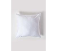 HOMESCAPES White Organic Cotton Euro Size Pillowcase 80 x 80 cm 400TC 600 Thread Count Equivalent Pillow Case with Zip