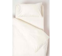 HOMESCAPES Organic Cotton Cot Bed Duvet Cover Set 400 Thread Count - Cream